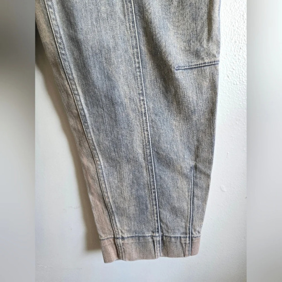 ANTHROPOLOGIE Pilcro Ultra High Rise Cropped Jeans,Grey/Peach Acid Wash, Size 26 - Picture 7 of 11
